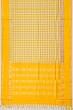 Kanchi Kora Organza Silk Checks Yellow Saree