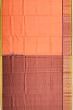 Coimbatore Soft Silk Checks Peach And Orange Saree