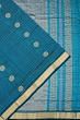 Organza Horizontal Lines And Butta Teal Blue Saree