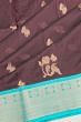 Kuppadam Cotton Silk Butta Brown Saree