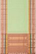 Kuppadam Cotton Silk Horizontal Lines Pastel Green Saree