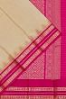 Kuppadam Cotton Silk Checks And Butta Beige Saree