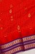 Kuppadam Cotton Silk Checks And Butta Red Saree