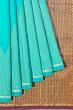 Kanchipuram Silk Brocade Sea Blue Saree