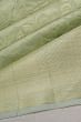 Kanchipuram Silk Tissue Jaal Sage Green Saree