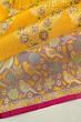 Kanchipuram Silk Tissue Jaal Gold Saree