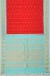 Gadwal Silk Butta Red Saree