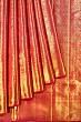 Kanchipuram Silk Checks And Butta Redish Pink Saree