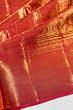 Kanchipuram Silk Checks And Butta Redish Pink Saree