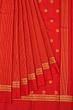 Kanchipuram Silk Vertical Lines And Butta Red Saree