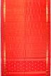 Classic Kanchipuram Silk Vertical Lines Red Saree