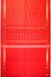 Classic Kanchipuram Silk Vertical Lines Red Saree