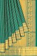 Kanchipuram Silk Brocade Emerald Green Saree