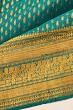 Kanchipuram Silk Brocade Teal Green Saree