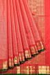 Kanchipuram Silk Horizontal Lines Red Saree