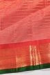 Kanchipuram Silk Horizontal Lines Red Saree