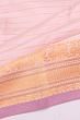 Classic Kanchipuram Silk Horizontal Lines Peach Saree