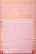 Classic Kanchipuram Silk Horizontal Lines Peach Saree