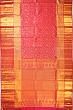 Kanchipuram Silk Brocade Dual Tone Pink And Orange Saree