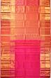 Kanchipuram Silk Brocade Dual Tone Pink And Orange Saree