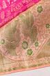 Kanchipuram Silk Brocade Dark Pink Saree