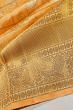 Kanchipuram Silk Checks And Jaal Sandalwood Cream Saree