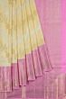 Kanchipuram Silk Jaal Cream Saree