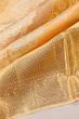 Kanchipuram Silk Jaal Rangkat Cream Saree