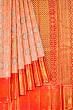 Kanchipuram Silk Checks And Butta Peach Saree