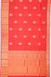 Kanchipuram Silk Checks And Butta Red Saree