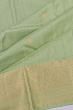 Kanchipuram Silk Checks And Butta Pista Green Saree