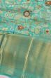 Kanchipuram Silk Brocade Sky Blue Saree