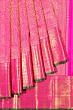 Kanchipuram Silk Brocade Rani Pink Saree