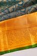 Kanchipuram Silk Brocade Teal Green Saree