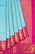 Kanchipuram Silk Brocade Sky Blue Saree