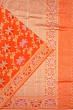 Kanchipuram Silk Kadwa Jaal Orange Saree