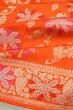 Banarasi Silk Kadwa Jaal Orange Saree