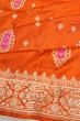 Banarasi Silk Butta Orange Saree