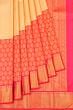 Taranga Kanchi Silk Geometrical Brocade Cream Saree