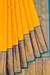 Kanchipuram Silk Brocade Yellow Saree