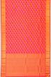 Kanchipuram Silk Jaal Pink And Orange Saree