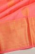 Kanchipuram Silk Checks And Butta Pink Saree