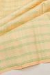 Kanchipuram Silk Checks And Butta Cream Saree