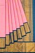 Kanchipuram Silk Checks And Butta Pink Saree