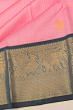 Kanchipuram Silk Checks And Butta Pink Saree