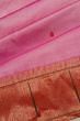 Paithani Silk Butta Baby Pink Saree With Single Muniya Border