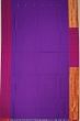 Paithani Silk Butta Violet Saree With Triple Muniya Border