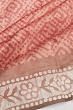 Soft Tussar Batik Printed Peach And Brown Saree