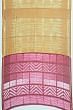 Chanderi Cotton Shibori Printed Khaki Brown Saree