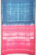 Chanderi Cotton Shibori Printed Dark Blue Saree